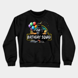 Birthday Squad Kaiju Birthday Party Monster Lover Crewneck Sweatshirt